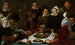 Compagnie à table - Dirck Barendsz — weergave van het kunstwerk