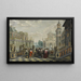 a palace courtyard elaborately decorated with an elegant company heading towards a grand staircase - Dirck van Delen — framed artwork on a wall