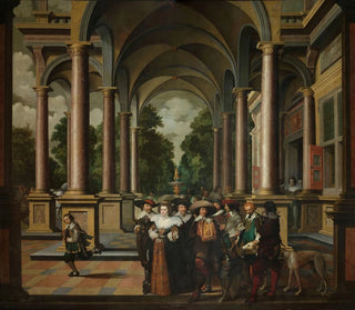 Dirck Van Delen - Gallery of a Palace with Ornamental Architecture and Columns.webp