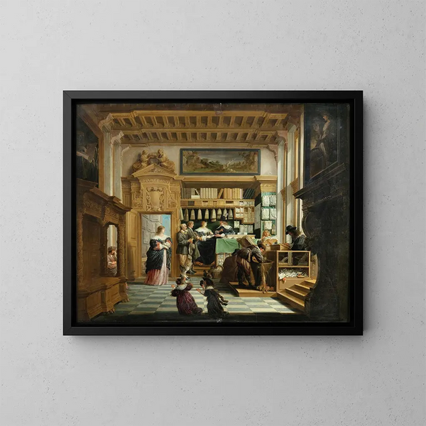 Het advocatenkantoor - Dirck van Delen — ingelijst kunstwerk aan de muur
