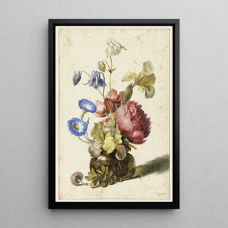 Reproductie van het schilderij Bloemen in een fles - Dirck de Bray