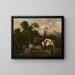 Landschap met een herder - Dirck van Bergen — ingelijst kunstwerk aan de muur