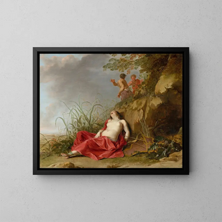 Dirck van der Lisse - A Hunting Nymph Asleep.webp