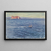 Maritiem landschap met boot en klif - Dodge MacKnight — ingelijst kunstwerk aan de muur