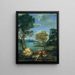 Landschap met Mozes en de brandende braamstruik - Domenichino — ingelijst kunstwerk aan de muur