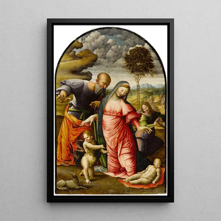 Domenico Beccafumi - The Madonna Saint Joseph the Infant Baptist and an angel adoring the Infant Christ The Feigen Adoration.webp