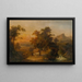 Landschapschilderij bij zonsondergang - Domenico Bresolin — ingelijst kunstwerk aan de muur