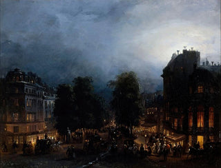 Domenico Ferri - Le boulevard des Italiens de nuit.webp