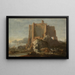 Landschap met rots en forterij - Domenico Gargiulo — ingelijst kunstwerk aan de muur