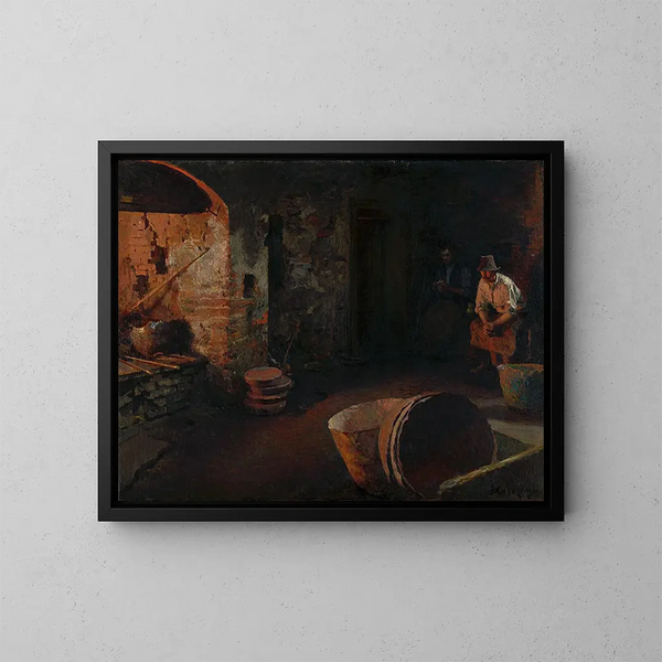 Fabrikanten van ketels in rust - Dominik Skutecký — ingelijst kunstwerk aan de muur