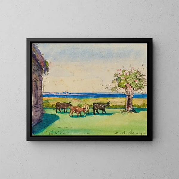 Landschap van Bretagne - Donald Shaw MacLaughlan — ingelijst kunstwerk aan de muur
