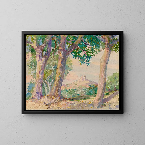 Landschap van Italië - Donald Shaw MacLaughlan — ingelijst kunstwerk aan de muur