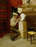 Emil Wikström in zijn atelier in Parijs - Dora Wahlroos — weergave van het kunstwerk