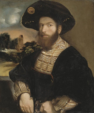 Dosso Dossi - Portrait of a Man Wearing a Black Beret.webp