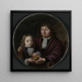 Dubbelportret van Isaac Pontanus en Hendrik van Beek - Michiel Van Musscher — wandpresentatie van het kunstwerk