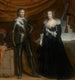 Double portrait painting of Frederik Hendrik 1584-1647 and Amalia of Solms-Braunfels 1602-1675 - Gérard van Honthorst — artwork view