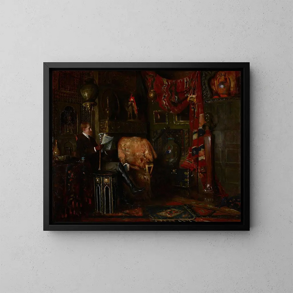 Portret van John Scott Bradstreet - Douglas Volk — ingelijst kunstwerk aan de muur