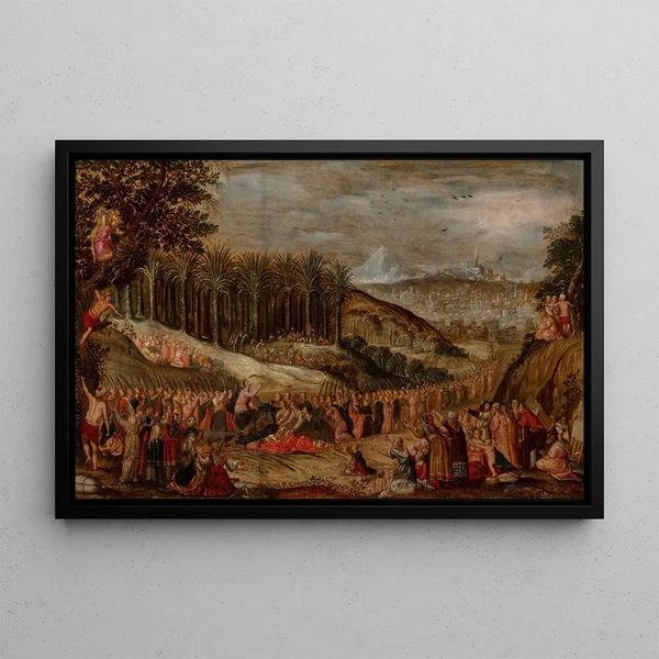 Dutch School - Christs triumphal entry into Jerusalem.webp