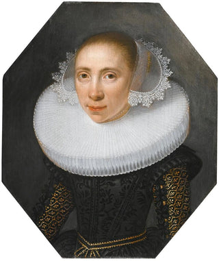 Dutch School - Portrait Of A Lady With A White Ruff.webp