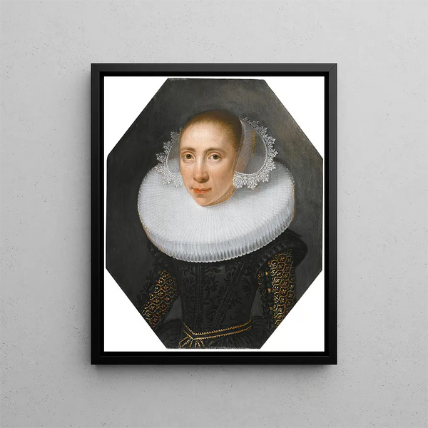 Dutch School - Portrait Of A Lady With A White Ruff.webp