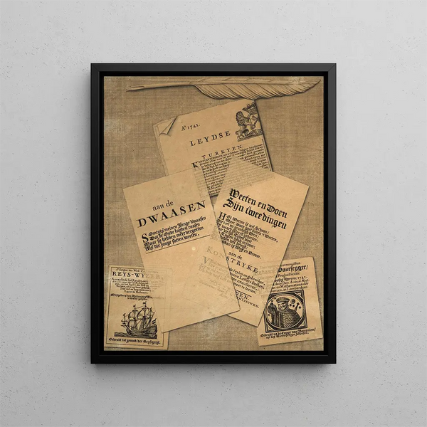 Dutch School - Trompe lil of prints and of a quill.webp
