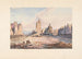 Arras Painting of La petite place l'hôtel de ville et le beffroi - E. Tatin — artwork view