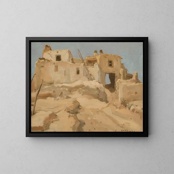 Arcade Hopi, Walpi, Arizona - Eanger Irving Couse — ingelijst kunstwerk aan de muur