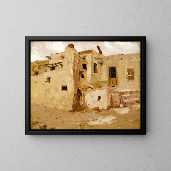 Pueblo de Walpi - Eanger Irving Couse — ingelijst kunstwerk aan de muur