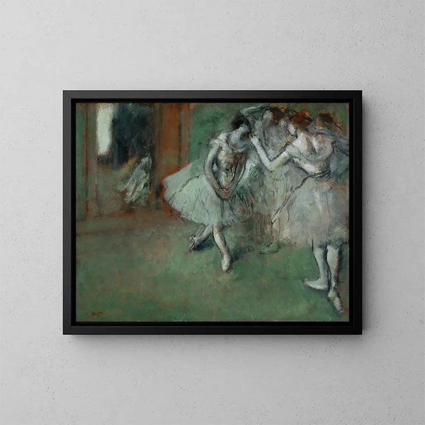 Een dansergroep - Edgar Degas — ingelijst kunstwerk aan de muur