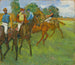 Voor de race - Edgar Degas — weergave van het kunstwerk