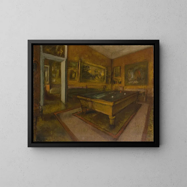 Biljartkamer in MnilHubert - Edgar Degas — ingelijst kunstwerk aan de muur