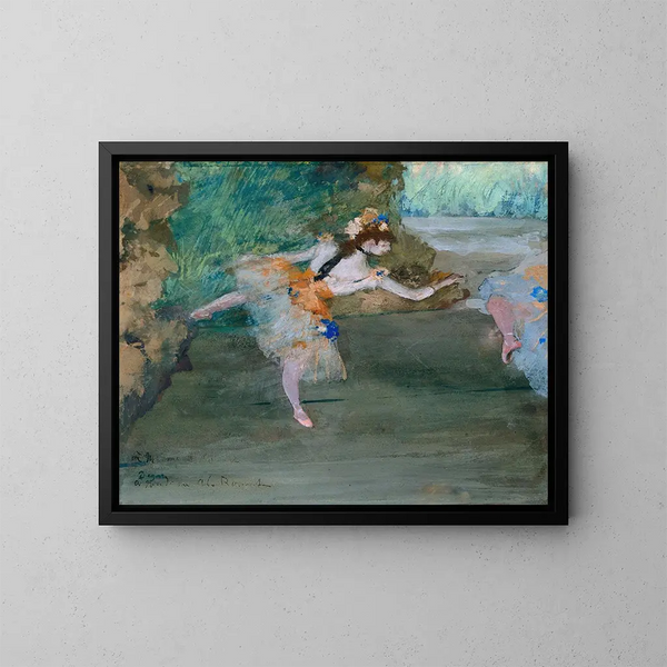 Danseuse sur scène - Edgar Degas — ingelijst kunstwerk aan de muur