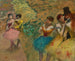 Dansende vrouwen achter de schermen van het operahuis - Edgar Degas — weergave van het kunstwerk
