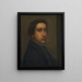 Degas in een zwarte jas - Edgar Degas — ingelijst kunstwerk aan de muur