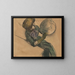 Vrouw met hoed - Edgar Degas — ingelijst kunstwerk aan de muur