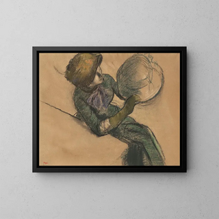 Edgar Degas - Femme tenant un chapeau.webp
