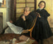 van Henri Degas en zijn nicht Lucie Degas, de oom en de nicht van de kunstenaar - Edgar Degas — weergave van het kunstwerk