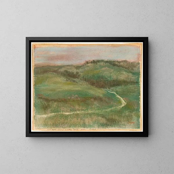 Landschap - Edgar Degas — ingelijst kunstwerk aan de muur