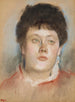 Portret van een vrouw - Edgar Degas — weergave van het kunstwerk