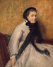 Portret van een vrouw in grijs - Edgar Degas — weergave van het kunstwerk