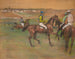 Paardenrennen - Edgar Degas — weergave van het kunstwerk