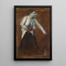 Reproduction of the painting of a standing female figure with a bare torso, young woman at her toilette - Edgar Degas