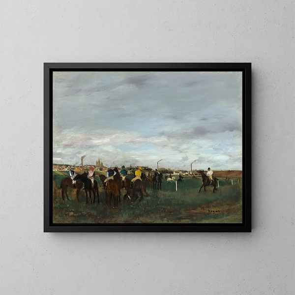 Les Courses - Edgar Degas — ingelijst kunstwerk aan de muur