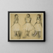 Drie studies van een danseres in vierde positie - Edgar Degas — ingelijst kunstwerk aan de muur