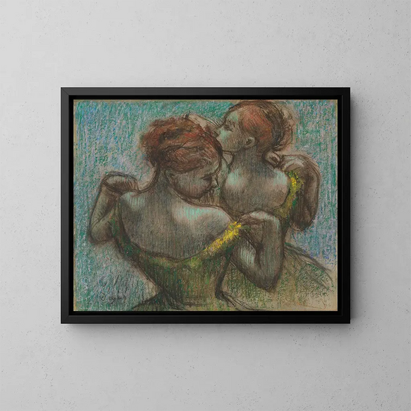 Twee dansers in bustes - Edgar Degas — ingelijst kunstwerk aan de muur