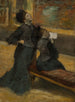 Bezoek aan een museum - Edgar Degas — weergave van het kunstwerk