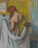 Vrouw met een handdoek - Edgar Degas — weergave van het kunstwerk