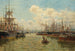 Zeilschilderij Marine - Edmond-Marie Petitjean — weergave van het kunstwerk
