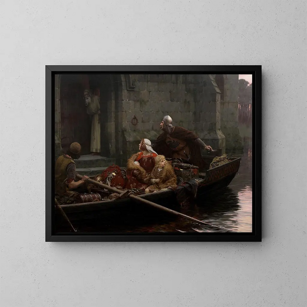 In tijden van gevaar - Edmund Blair Leighton — ingelijst kunstwerk aan de muur