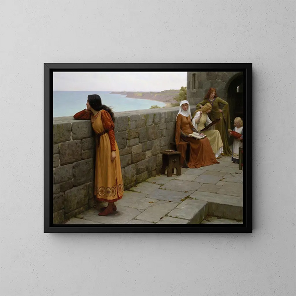L'otage - Edmund Blair Leighton — ingelijst kunstwerk aan de muur